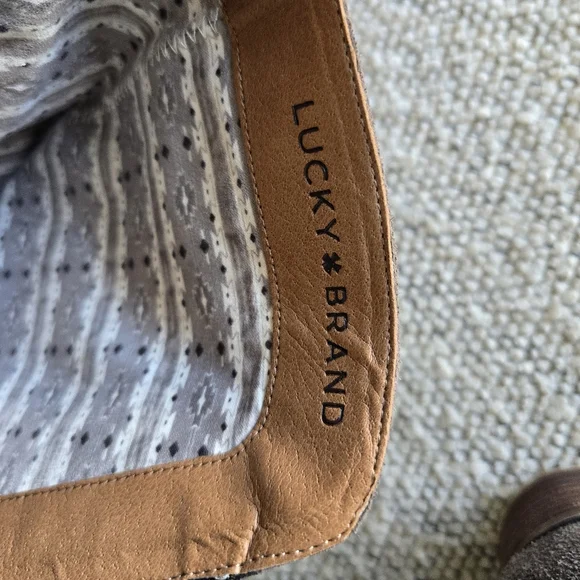 Lucky brand Taupe Suede Riding boots Size 8 - Picture 7 of 7